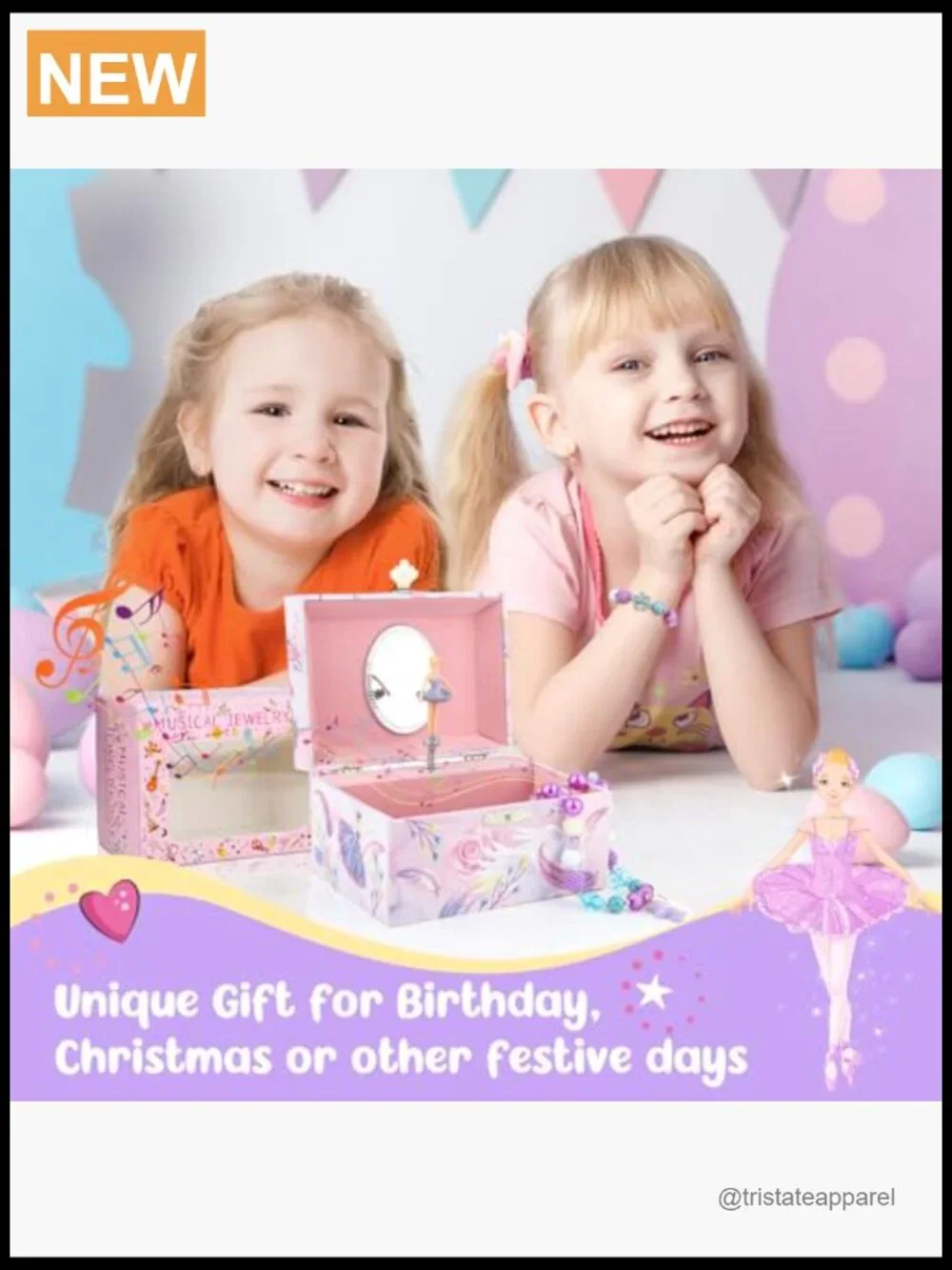Musical Jewelry Box with Unicorn Set for Girls